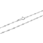 Singapore Twisted Chain - 2.5mm - Sterling Silver